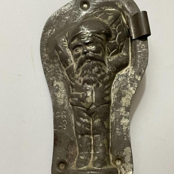 Photo of Antique Scarce Santa Claus Chocolate Mold 5" Tall as Pictured.