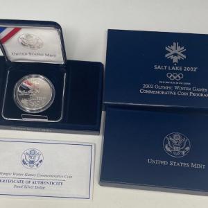 Photo of United States Mint Salt Lake 2002 Olymic Winter Games Commemorative Coin Proof w