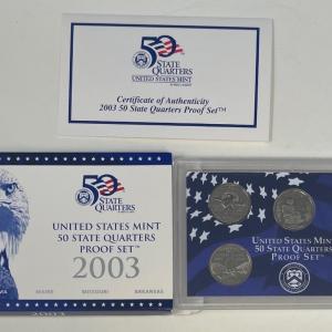 Photo of United States Mint 50 State Quarters Proof Set 2003 w/ COA