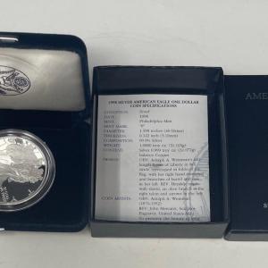 Photo of 1998 Silver American Eagle One Dollar Philadelphia Coin Mint w/ COA