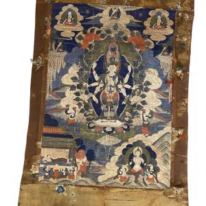Photo of Qing Dynasty Tibetan Thangka/ Circa 1700s