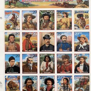 Photo of 1994 29c Legends of the West, Sheet of 20 Stamps #2869