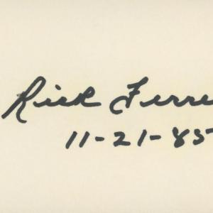 Photo of Rick Ferrell original signature