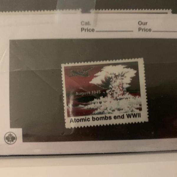 Photo of Atomic Bombs End WWII stamp- rare