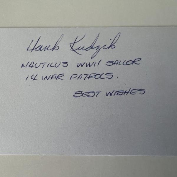 Photo of WWII Hank Kudzik original signature 