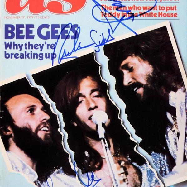 Photo of Bee Gees signed US Magazine