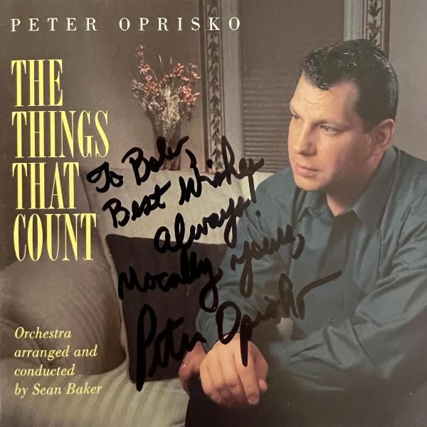 Photo of Peter Oprisko The Things That Count signed CD