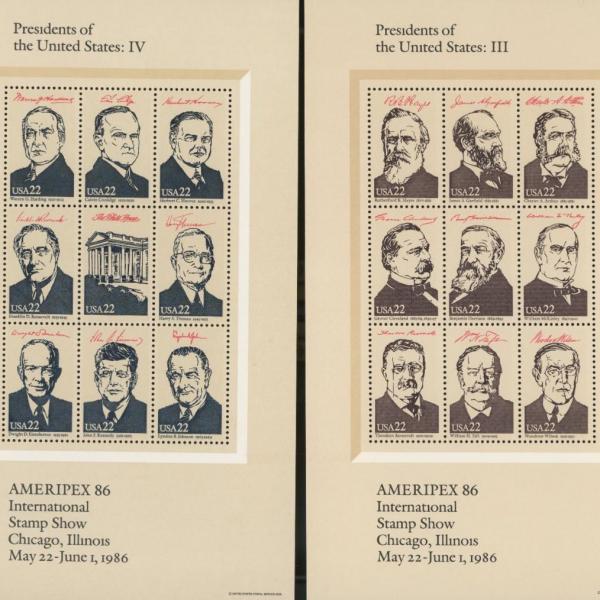 Photo of 1986 Ameripex '86 Presidents of the United States, sheet set