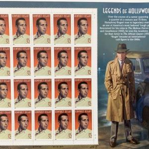 Photo of Humphrey Bogart, Legends of Hollywood, Full Sheet of 20 x 32-Cent Postage Stamps