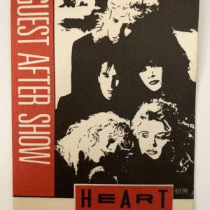 Photo of Heart '87 Tour Guest After Show Pass