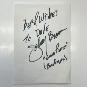 Photo of Good Times Johnny Brown signed note