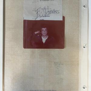 Photo of Ed Bluestone signed photo album page