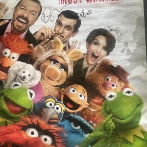 Photo of The Muppets Most Wanted cast signed poster JSA authenticated
