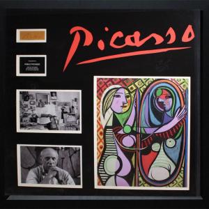 Photo of Pablo Picasso original signature and collage
