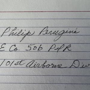 Photo of WWII Philip Perugini original signature 