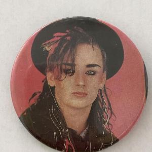 Photo of Culture Club Boy George concert pin