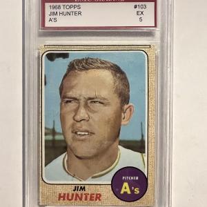 Photo of JIm Hunter 1968 Topps baseball card