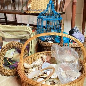 Photo of LOT 57: Craft Lot - Nautical / Seashells, Sewing, Baskets and More