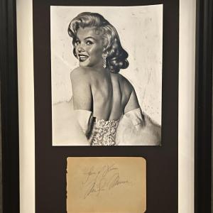 Photo of Marilyn Monroe original signature custom framed
