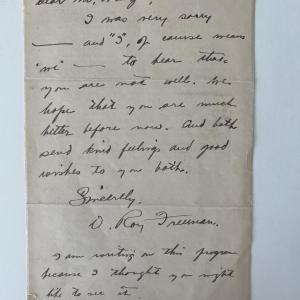 Photo of Military director D. Roy Freeman signed letter 