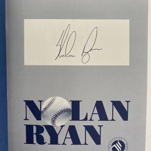 Photo of Miracle Man Nolan Ryan signed book