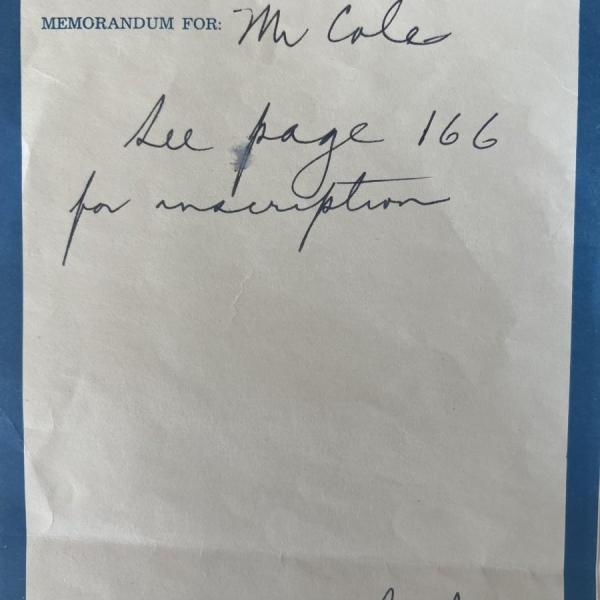 Photo of Major General Roderick R. Allen signed note 