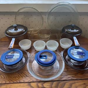 Photo of LOT 120K: Collection Of Vintage Pyrex, Fire King, Glasbake, Corning & More