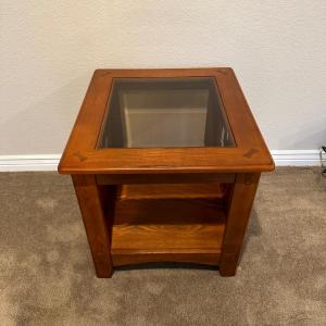 Photo of MISSION STYLE 2 TIER SIDE TABLE