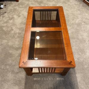 Photo of MISSION STYLE 2 TIER COFFEE TABLE