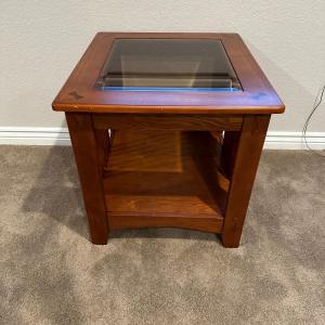 Photo of MISSION STYLE 2 TIER SIDE TABLE