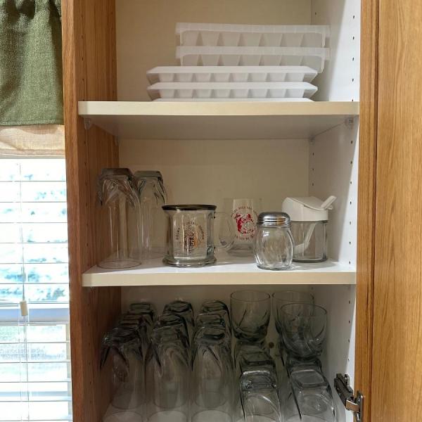 Photo of GLASS DRINKWARE AND ICE CUBE TRAYS