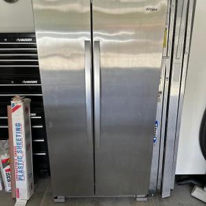 Photo of WHIRLPOOL SIDE BY SIDE STAINLESS STEEL REFRIGERATOR 25 CU FT