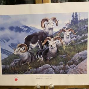 Photo of Mountain Guardians Lithograph by Michael Sieve Artist Signed 758/950 18" x 24" U