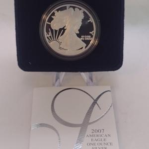 Photo of 2007 U. S. Mint American Eagle Silver Dollar Proof Coin (#116)