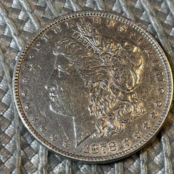Photo of 1878-P 7-TF EXTRA FINE CONDITION/POLISHED MORGAN SILVER DOLLAR (COIN #5) AS PICT