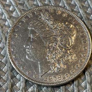 Photo of 1878-P 7-TF EXTRA FINE CONDITION/POLISHED MORGAN SILVER DOLLAR (COIN #5) AS PICT