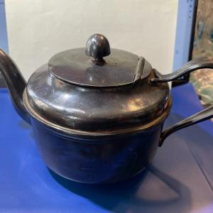 Photo of Vintage Reed & Barton United States Navy Teapot #3610 WWII Era Silver Soldered H