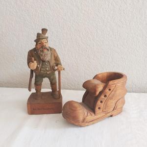 Photo of WOODEN SHOE AND FIGURINE