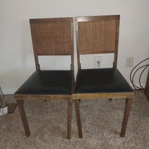 Photo of TWO VINTAFE WOODEN FOLDING CHAIRS
