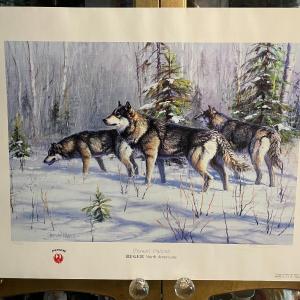 Photo of Forest Patrol Lithograph by Gary Moss Artist Signed 759/950 18" x 24" Unframed S
