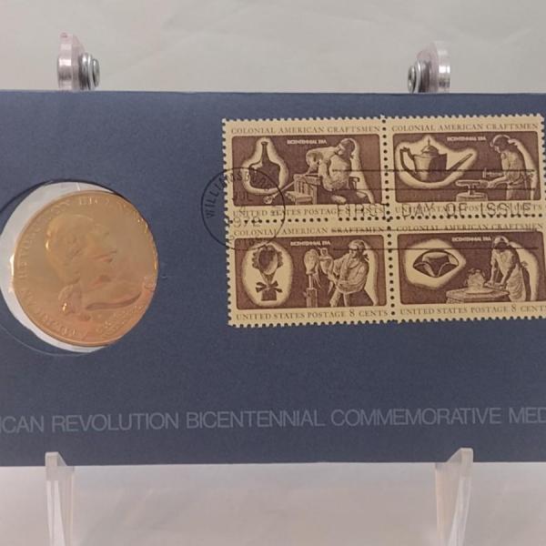 Photo of 1972 U. S. Mint American Revolution Bicentennial Commemorative Medal and First I