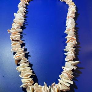 Photo of Vintage Pink Angel Skin Coral Fragment 20" Necklace in Good Preowned Condition.