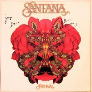 Photo of Santana signed Festival album