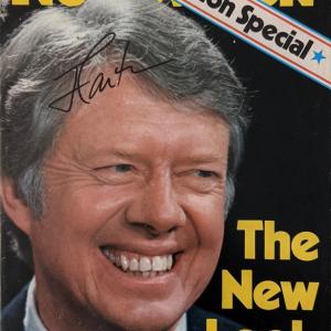 Photo of Newsweek Magazine 1976 Election Special signed by Jimmy Carter