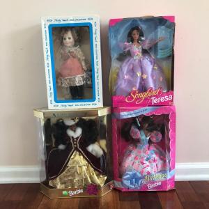 Photo of LOT 12G: Vintage Boxed Dolls - 1983 Ideal Shirley Temple, 1996 Happy Holidays Ba