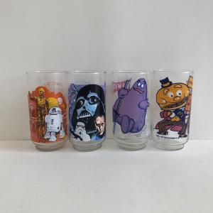 Photo of LOT 40G: Vintage 1977 Fast Food Collectible Glasses - Burger King Star Wars & Mc