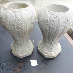 Photo of Pair of Concrete Vases/Planters