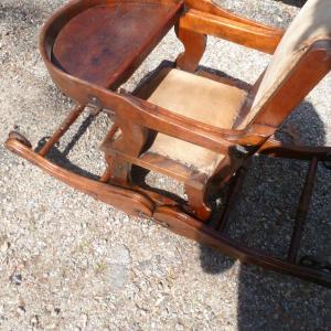 Photo of Antique Baby High Chair and Rocker