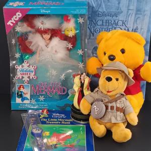 Photo of LOT 105Z: Tyco Little Mermaid Holiday Ariel, Disney Store Exclusive Lithograph &