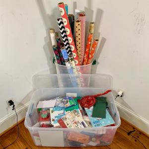 Photo of LOT 175 Y: Christmas Wrapping Collection: Wrapping Paper, Bags, Ribbon, Gift Car